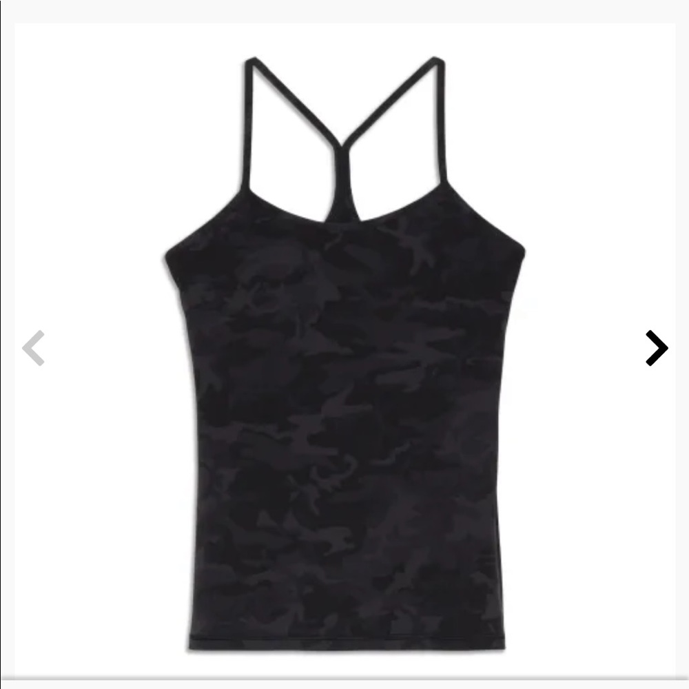 Lululemon Power Y Tank in Black Camo -size 6